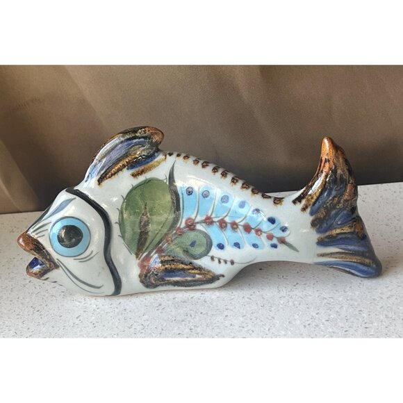 Ken Edwards Other - Ken Edwards Tonala Fish Mexican Folk Art Ceramic Marked Sculpture Gift Decor